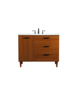 42 Inch Bathroom Vanity In Teak