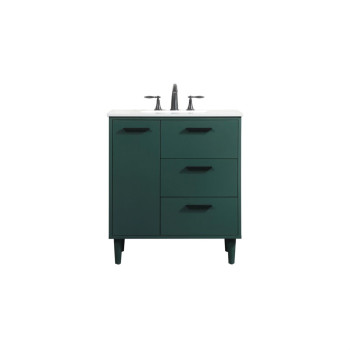 30 Inch Bathroom Vanity In Green