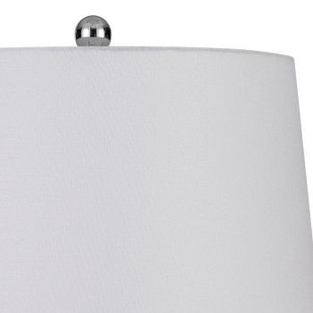 150 Watt Textured Glass Base Table Lamp White And Clear