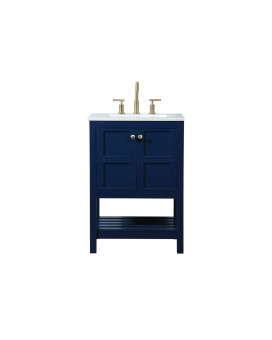 24 Inch Single Bathroom Vanity In Blue