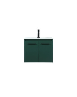 24 Inch Single Bathroom Vanity In Green