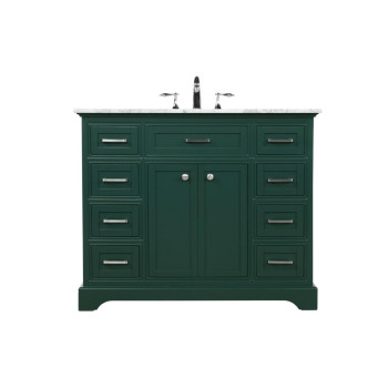 42 Inch Single Bathroom Vanity In Green