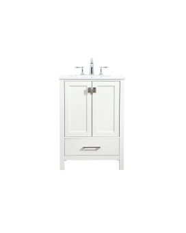 24 Inch Single Bathroom Vanity In White