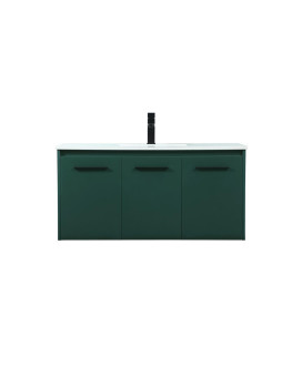 40 Inch Single Bathroom Vanity In Green