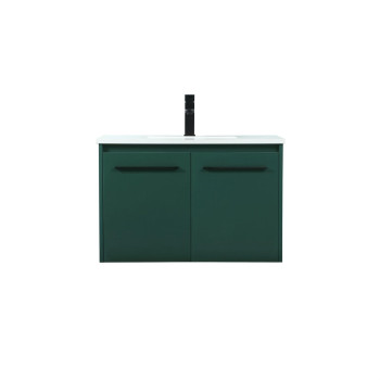 30 Inch Single Bathroom Vanity In Green