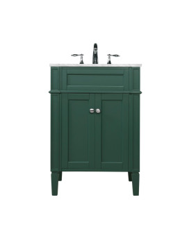 24 Inch Single Bathroom Vanity In Green