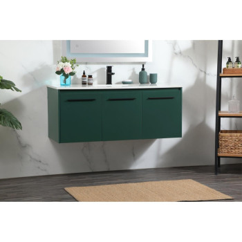 48 Inch Single Bathroom Vanity In Green