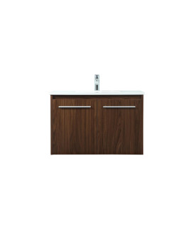 30 Inch Single Bathroom Vanity In Walnut