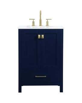 24 Inch Single Bathroom Vanity In Blue