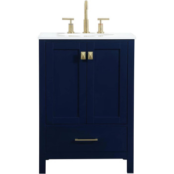 24 Inch Single Bathroom Vanity In Blue