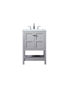 24 Inch Single Bathroom Vanity In Grey