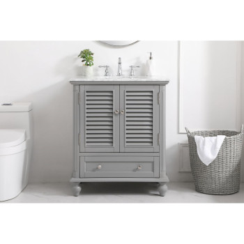 30 Inch Single Bathroom Vanity In Grey