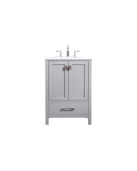 24 Inch Single Bathroom Vanity In Grey