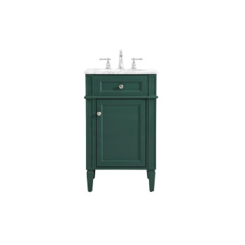 21 Inch Single Bathroom Vanity In Green