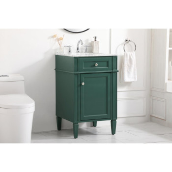 21 Inch Single Bathroom Vanity In Green