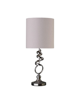 Table Lamp With Curved Abstract Metal Base