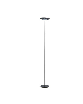 Benjara Floor Lamp With Adjustable Torchiere Head And Sleek Metal Body Black