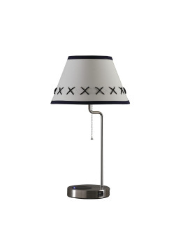 Benjara Table Lamp With Wireless Charging And Usb Port Silver