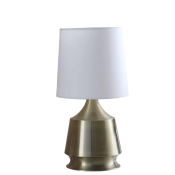 Benjara Table Lamp With Metal Bottle Shape Base Brown