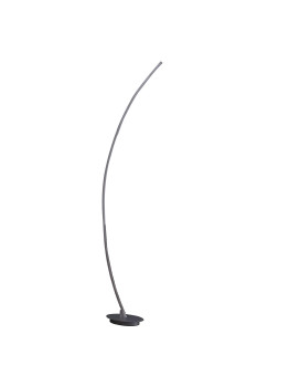 Benjara Table Floor Led Lamp With Metal Arched Design Silver