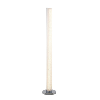 Benjara Column Style Floor Lamp With Sandrock Acrylic Tube Clear