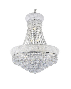 Benzara Bm240871 Crystal Ceiling Lamp With Chandelier Design Body Clear