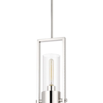 Pendant With Cylindrical Rotatable Glass Shade Chrome