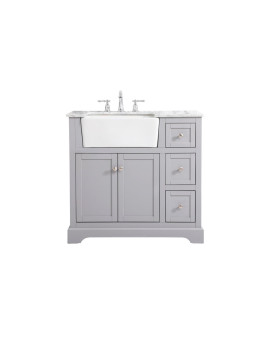 36 Inch Single Bathroom Vanity In Grey