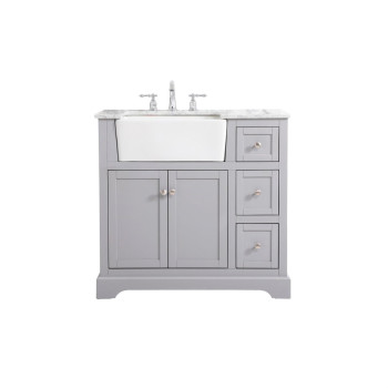 36 Inch Single Bathroom Vanity In Grey