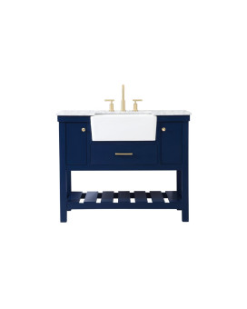 42 Inch Single Bathroom Vanity In Blue