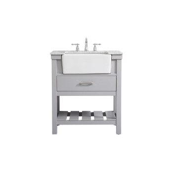 30 Inch Single Bathroom Vanity In Grey