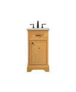 19 Inch Single Bathroom Vanity In Natural Wood