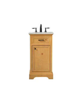 19 Inch Single Bathroom Vanity In Natural Wood