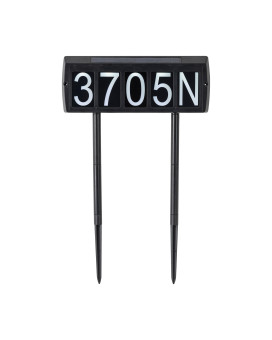 Solar Address Sign With Dual Color Leds