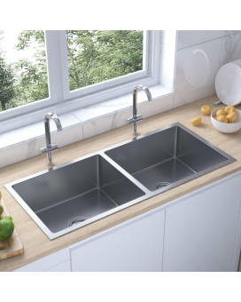 Vidaxl Handmade Kitchen Sink Stainless Steel