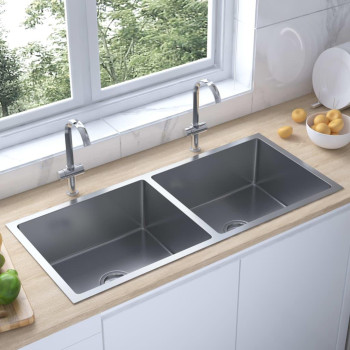 Vidaxl Handmade Kitchen Sink Stainless Steel