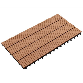 Vidaxl Wpc Tiles 236X118 6 Pcs 108Ft Brown