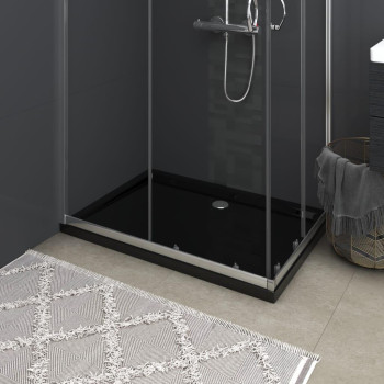 Vidaxl Rectangular Abs Shower Base Tray Black 276X394