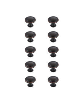 Logyn 13 Diameter Oilrubbed Bronze Mushroom Knob Multipack Set Of 10