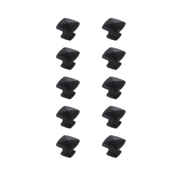 Marcel 12 Matte Black Square Knob Multipack Set Of 10