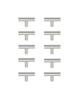 Quinn Brushed Nickel T Pull Multipack Set Of 10