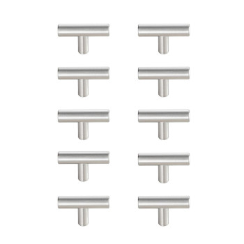 Quinn Brushed Nickel T Pull Multipack Set Of 10