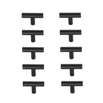 Quinn Matte Black T Bar Pull Multipack Set Of 10