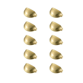 Atticus 3 Center To Center Brushed Gold Cup Bar Pull Multipack Set Of 10