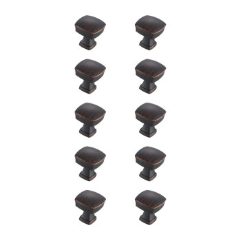 Irvin 13 Oilrubbed Bronze Square Knob Multipack Set Of 10