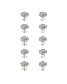 Irvin 13 Brushed Nickel Square Knob Multipack Set Of 10