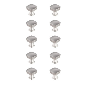 Irvin 13 Brushed Nickel Square Knob Multipack Set Of 10