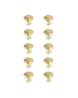 Irvin 13 Brushed Gold Square Knob Multipack Set Of 10