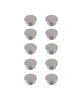 Trovon 16 Diameter Brushed Nickel Oversize Round Knob Multipack Set Of 10