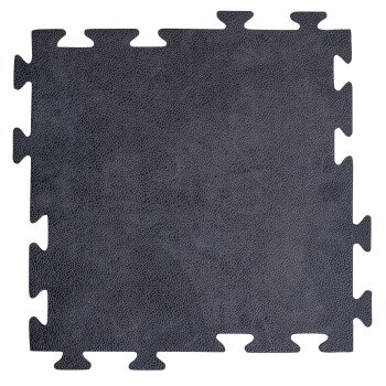 Amerihome Smooth Interlocking Square Rubber Tile Mats 4 Pack